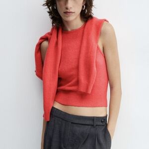 ZARA Orange Sleeveless Tank